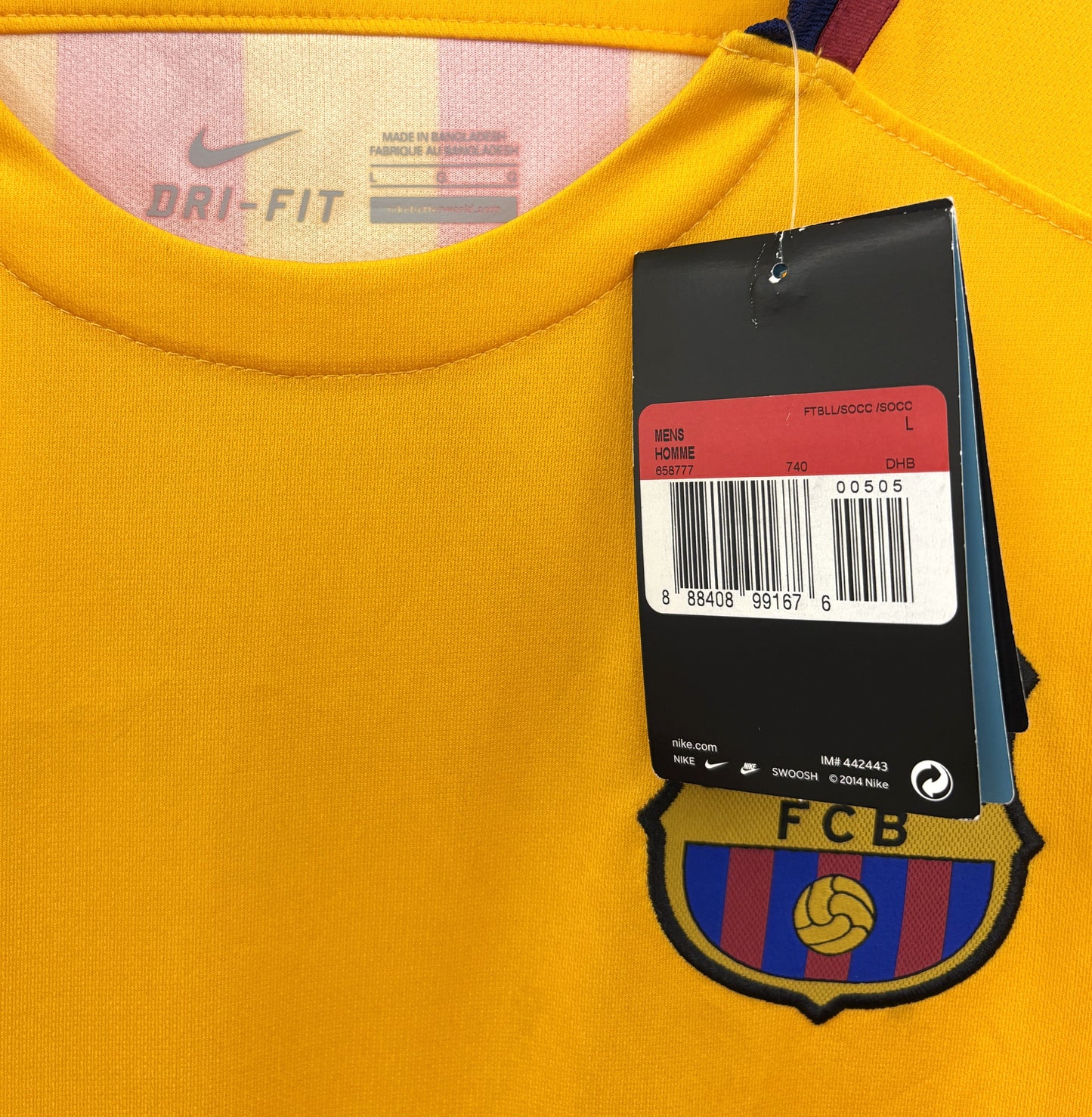 BNWT 2015 2016 Barcelona Nike Away Football Shirt MESSI 10 Men's Large