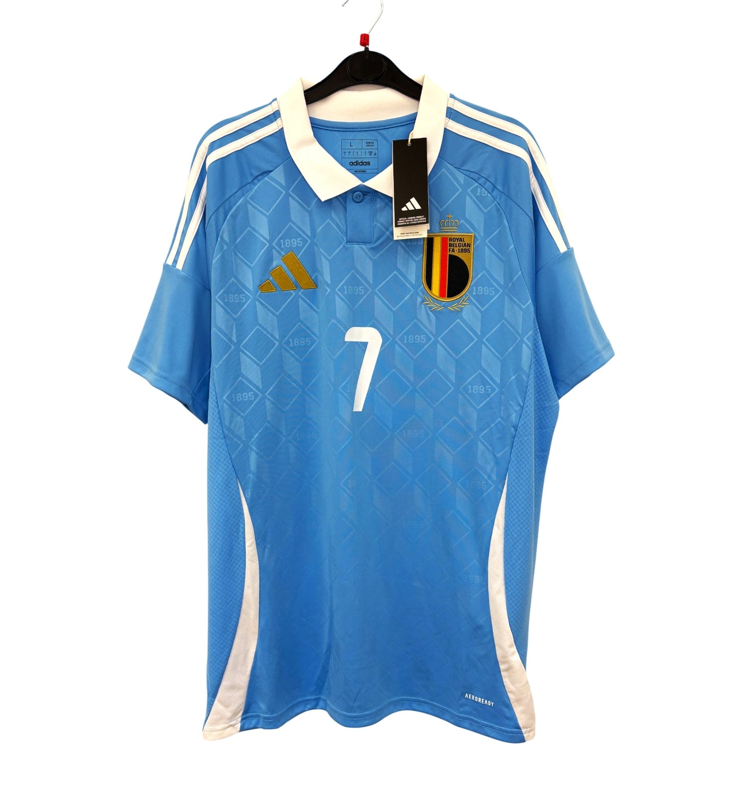 BNWT 2024 2025 Belgium Adidas Away Football Shirt DE BRUYNE 7 Men's Large