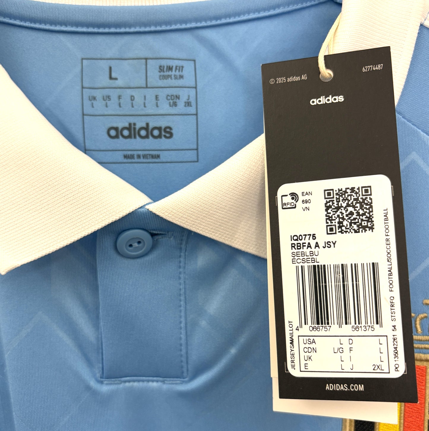 BNWT 2024 2025 Belgium Adidas Away Football Shirt DE BRUYNE 7 Men's Large