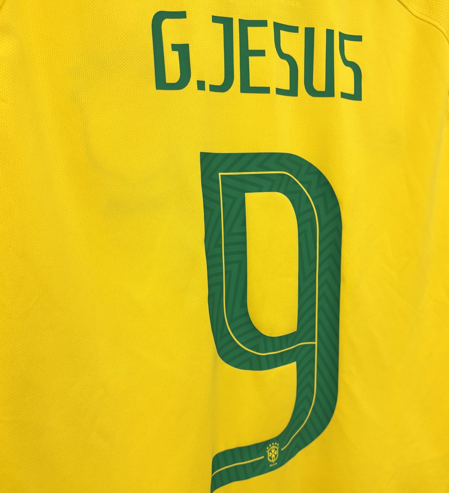 2018 2019 Brazil Nike Home Football Shirt G JESUS 9 Men's Large