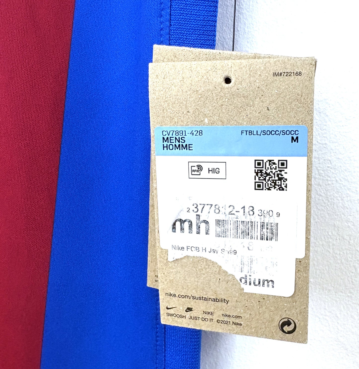 BNWT 2021 2022 Barcelona Nike Home Football Shirt Men's Medium