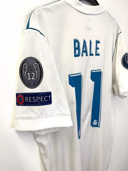 2017 2018 Real Madrid Adidas Home BALE 11 Final Football Shirt Men's Large