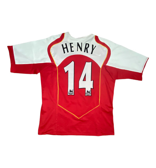 2004 2005 Arsenal Nike Home Football Shirt HENRY 14 Men's Medium
