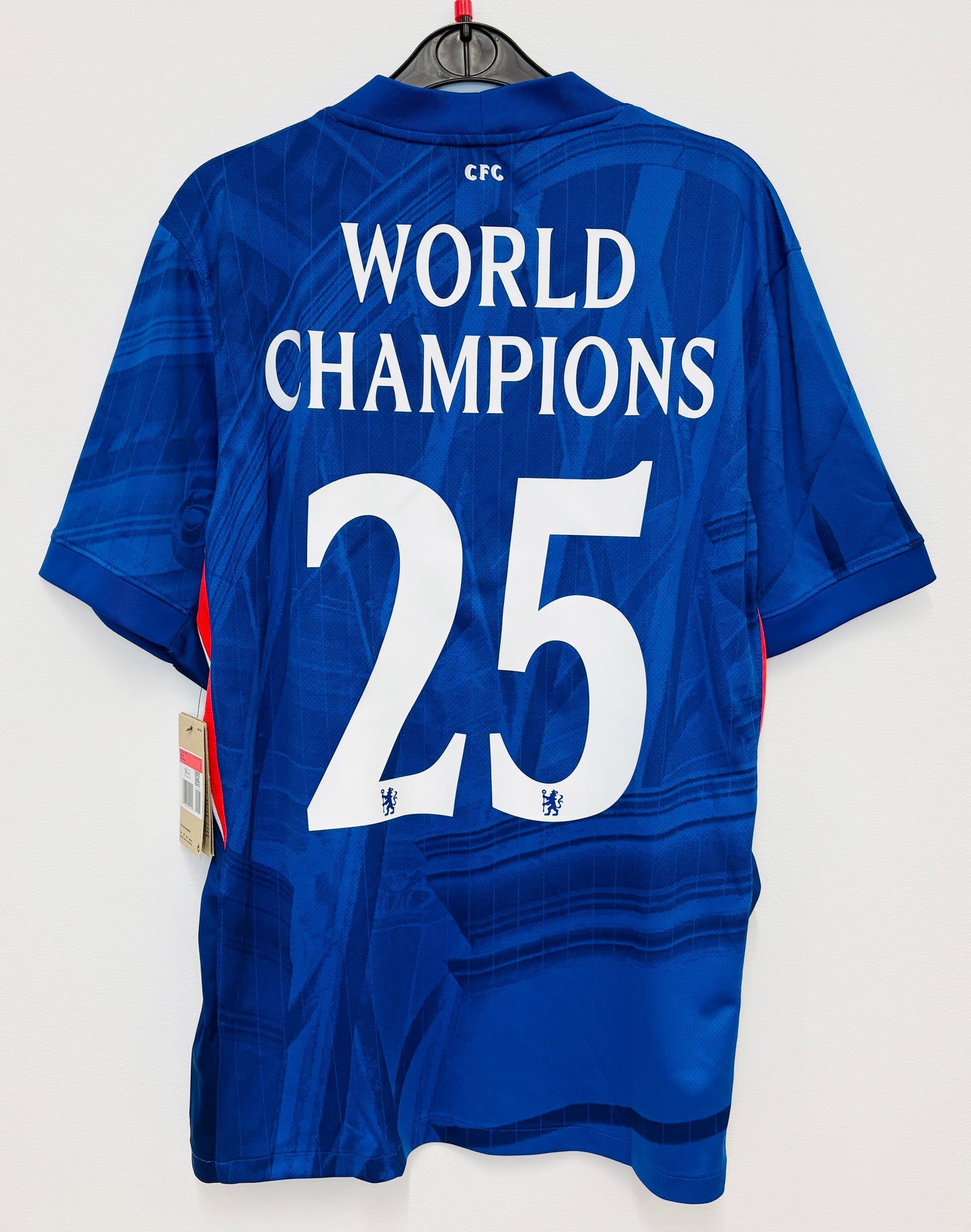 BNWT 2025 2026 Chelsea Nike Home Football Shirt WORLD CHAMPIONS 25 Men's Large