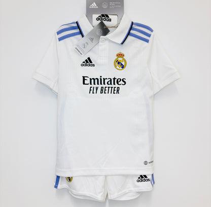 BNWT 2022 2023 Real Madrid Adidas Home Football Kit Kids 5-6 Years