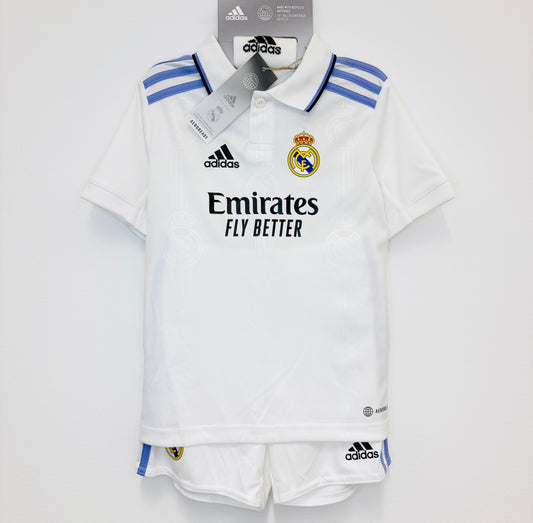 BNWT 2022 2023 Real Madrid Adidas Home Football Kit Kids 5-6 Years
