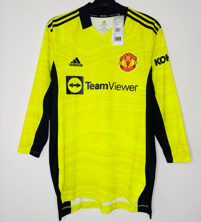 BNWT 2021 2022 Manchester United Adidas Home Goalkeeper Football Shirt DE GEA 1 Men's Medium