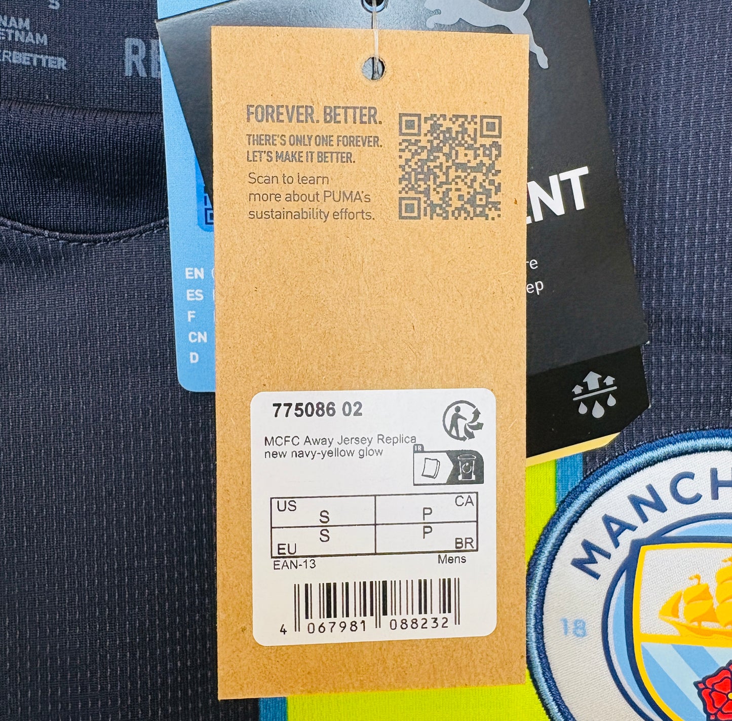 BNWT 2024 2025 Manchester City Puma Away Football Shirt BERNARDO 20 Men's Small