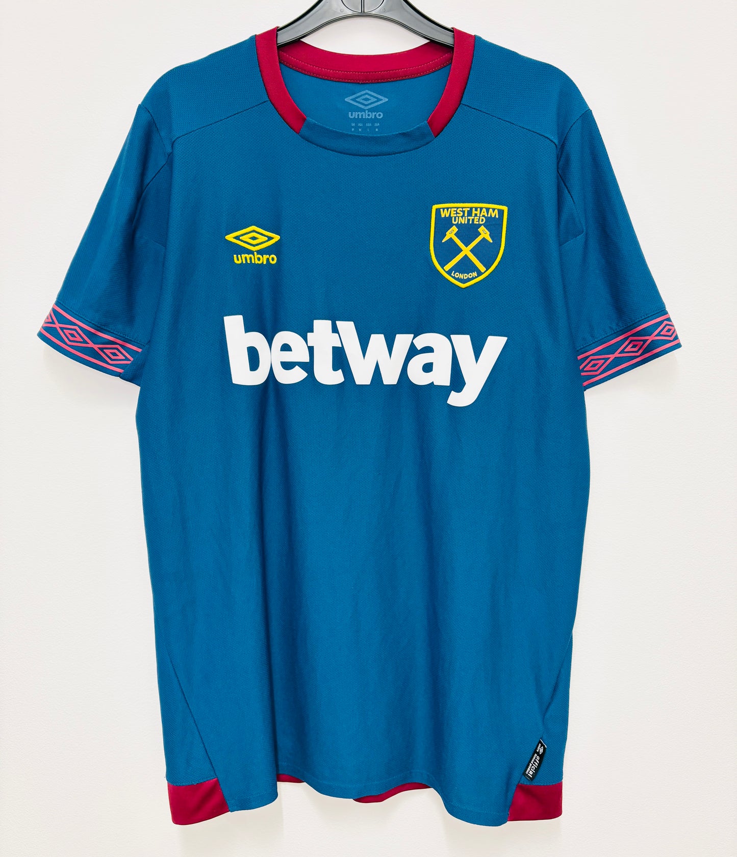 2018 2019 West Ham Umbro Away Football Shirt NOBLE 16 Men's Medium