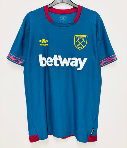 2018 2019 West Ham Umbro Away Football Shirt NOBLE 16 Men's Medium