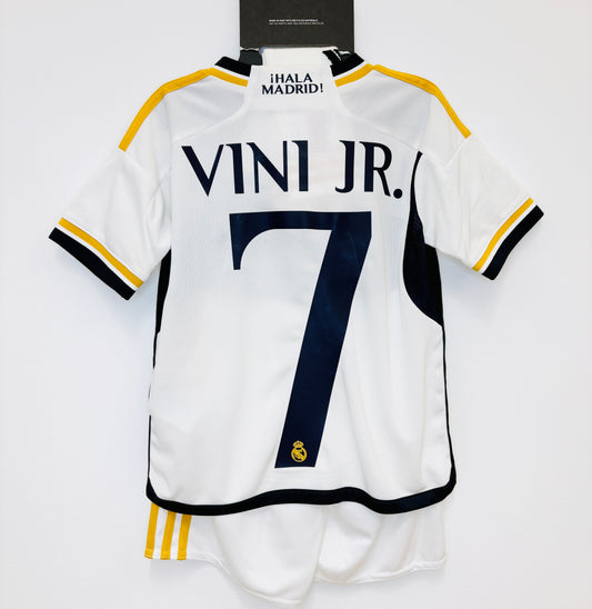 BNWT 2023 2024 Real Madrid Adidas Home Football Kit VINI JR 7 Kids 5-6 Years