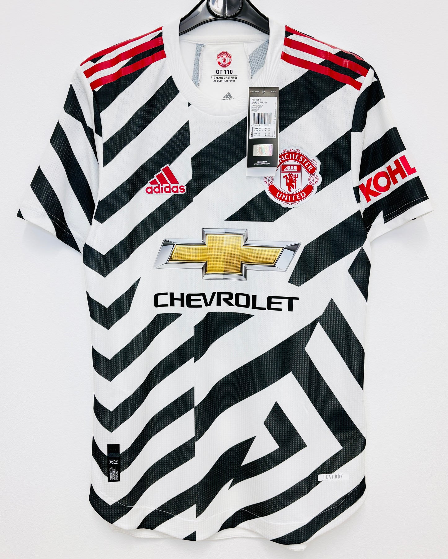 BNWT 2020 2021 Manchester United Adidas Player Spec 3rd Football Shirt POGBA 6 Men's XS