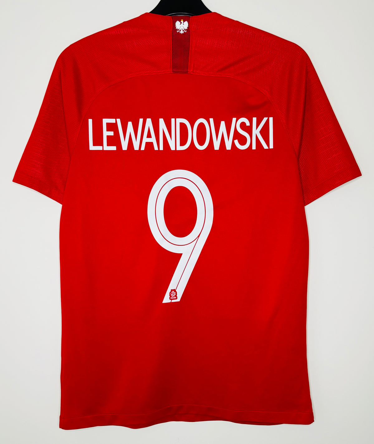 2018 2019 Poland Away Nike Football Shirt LEWANDOWSKI 9 Men's Small