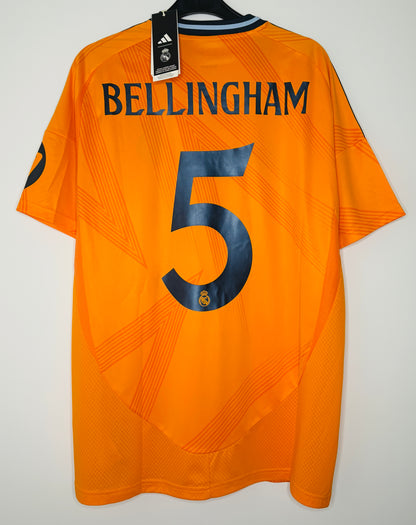 BNWT 2024 2025 Real Madrid Adidas Away Football Shirt BELLINGHAM 5 Men's Large