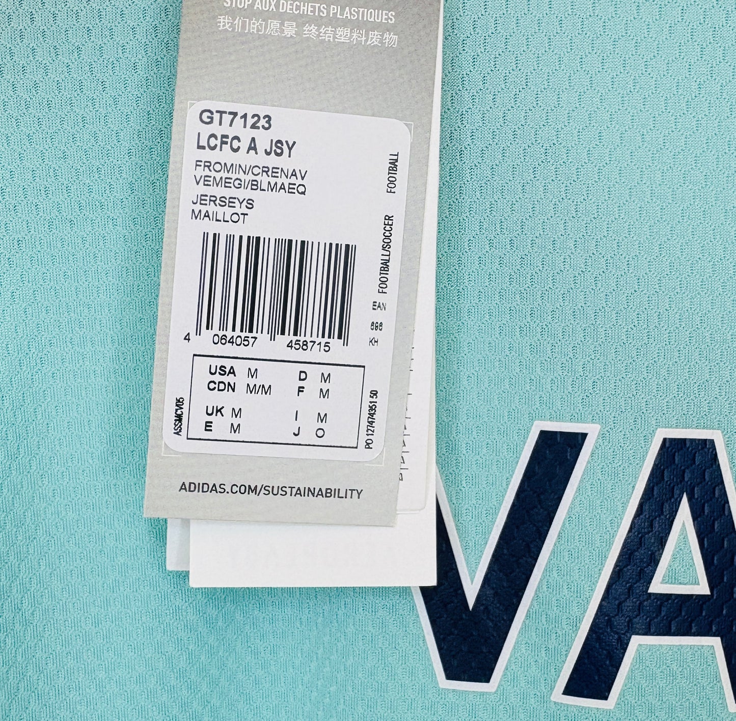 BNWT 2021 2022 Leicester City Adidas Away Football Shirt VARDY 9 Men's Medium