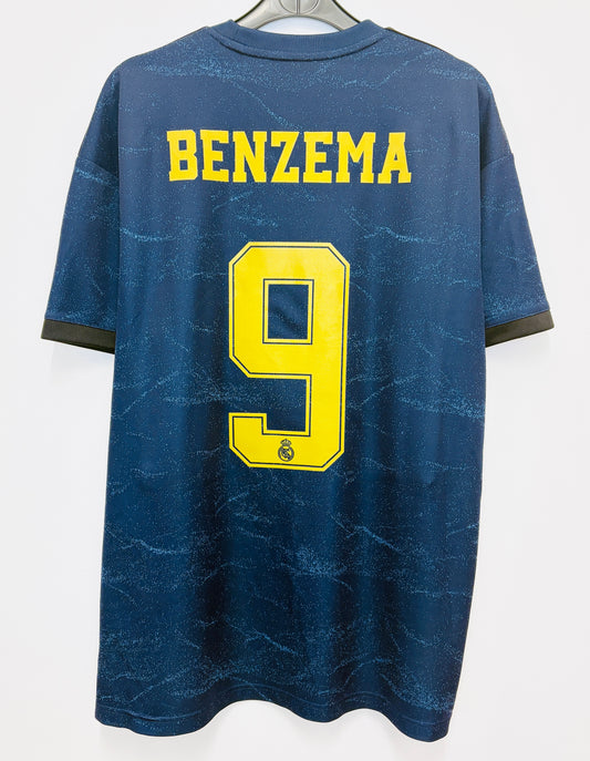 2019 2020 Real Madrid Adidas Away BENZEMA 9 Football Shirt Men's Large