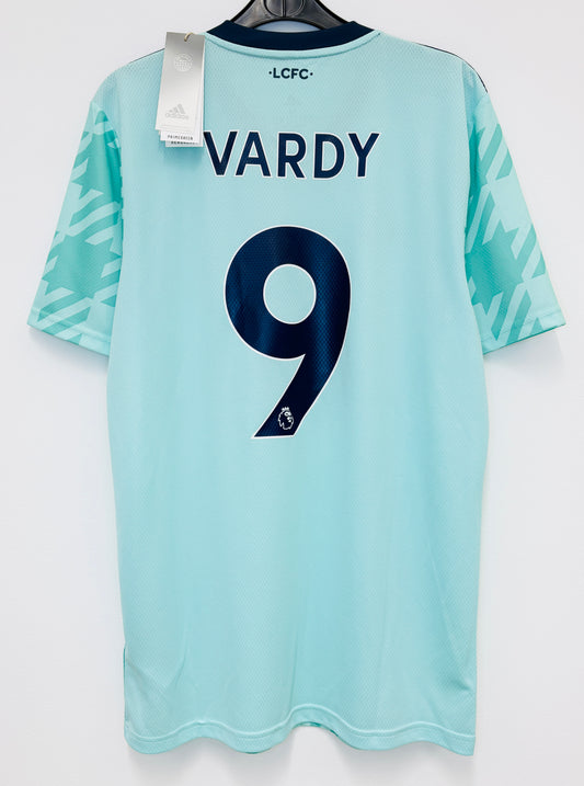 BNWT 2021 2022 Leicester City Adidas Away Football Shirt VARDY 9 Men's Medium