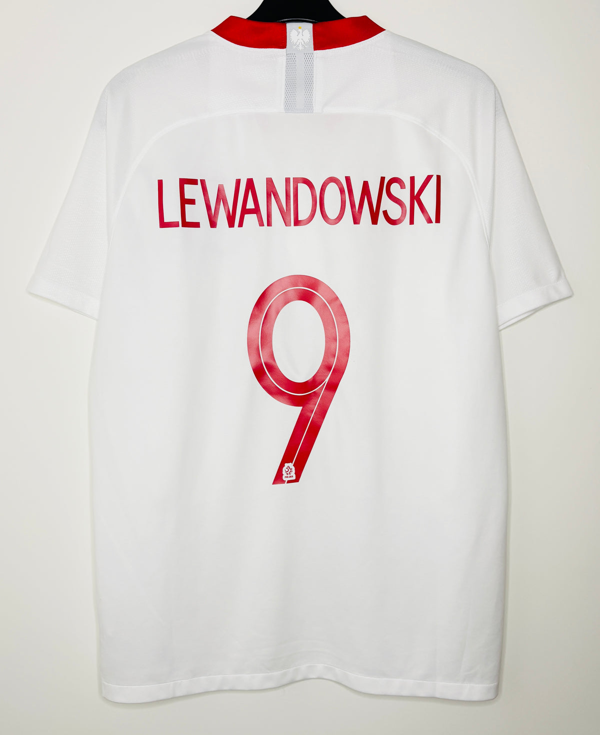 2018 2019 Poland Nike Home Football Shirt LEWANDOWSKI 9 Men's Large