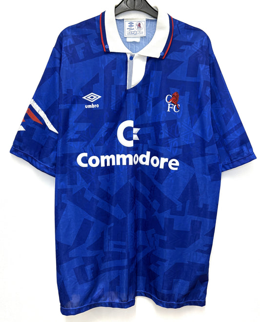 1991 1993 Chelsea Umbro Home Football Shirt LAMPARD 8 Mens Medium