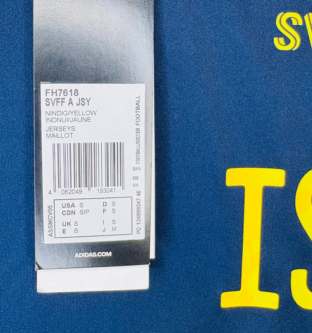 BNWT 2020 2021 Sweden Adidas Away Football Shirt ISAK 11 Men's Small