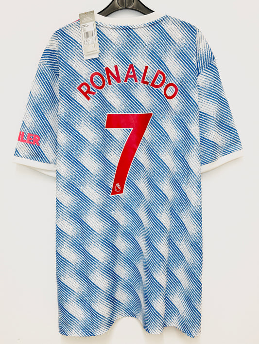 BNWT 2021 2022 Manchester United Adidas Away Football Shirt RONALDO 7 Men's 3XL