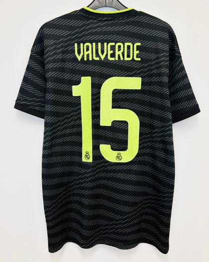 2022 2023 Real Madrid Adidas 3rd Football Shirt VALVERDE 15 Men's Medium