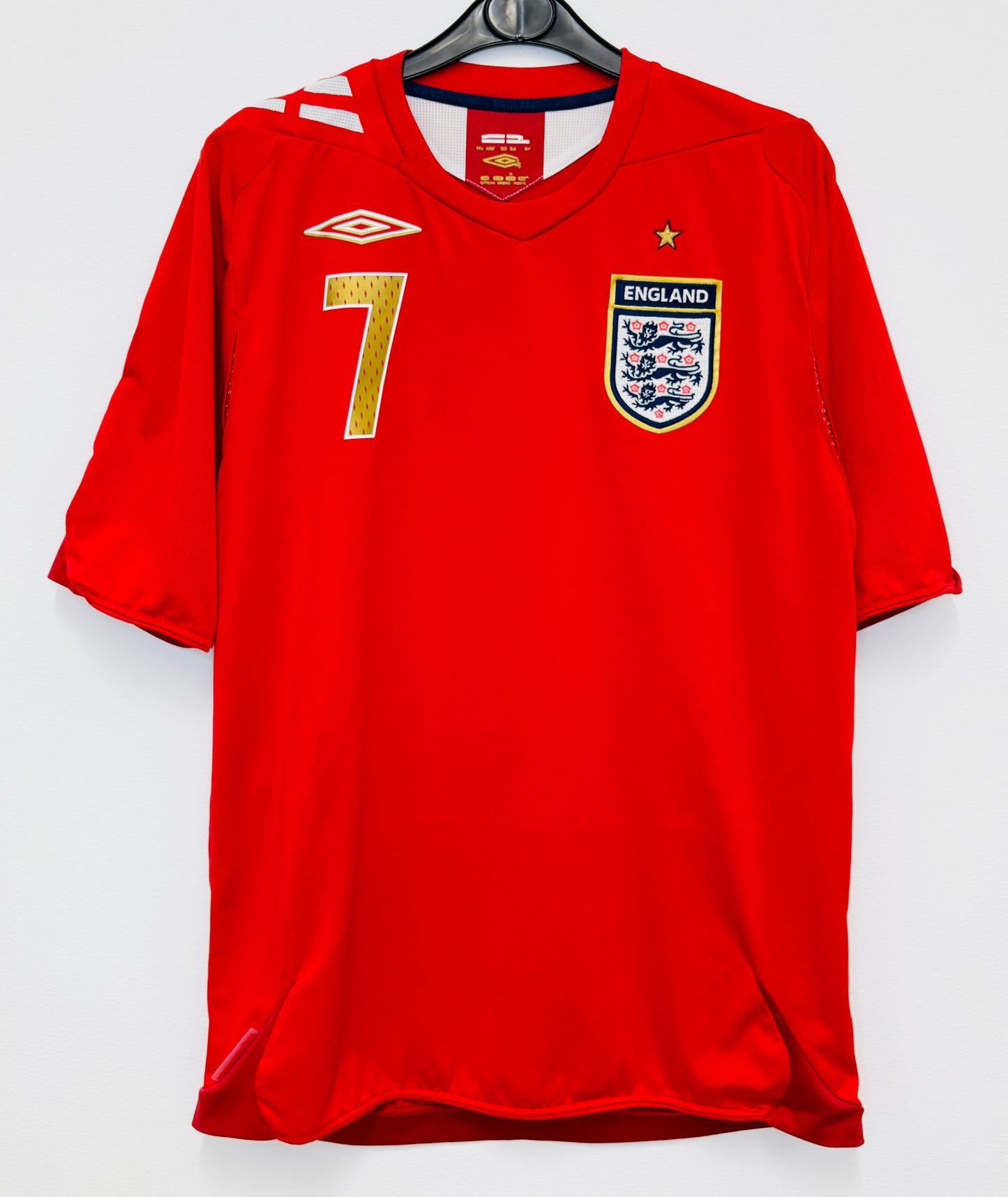 2006 2008 England Umbro Away Football Shirt BECKHAM 7 Men's Medium
