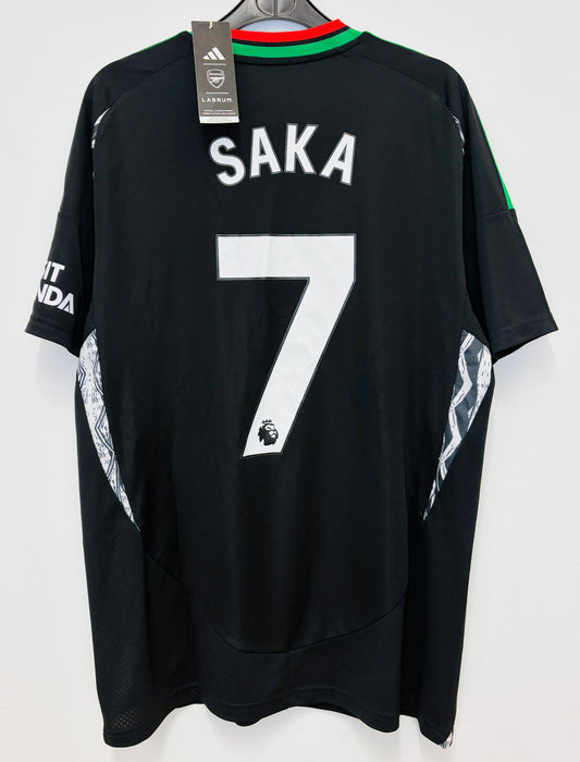 2024 2025 Arsenal Adidas Away Football Shirt SAKA 7 Men's Large