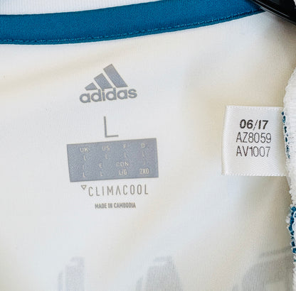 2017 2018 Real Madrid Adidas Home BALE 11 Final Football Shirt Men's Large