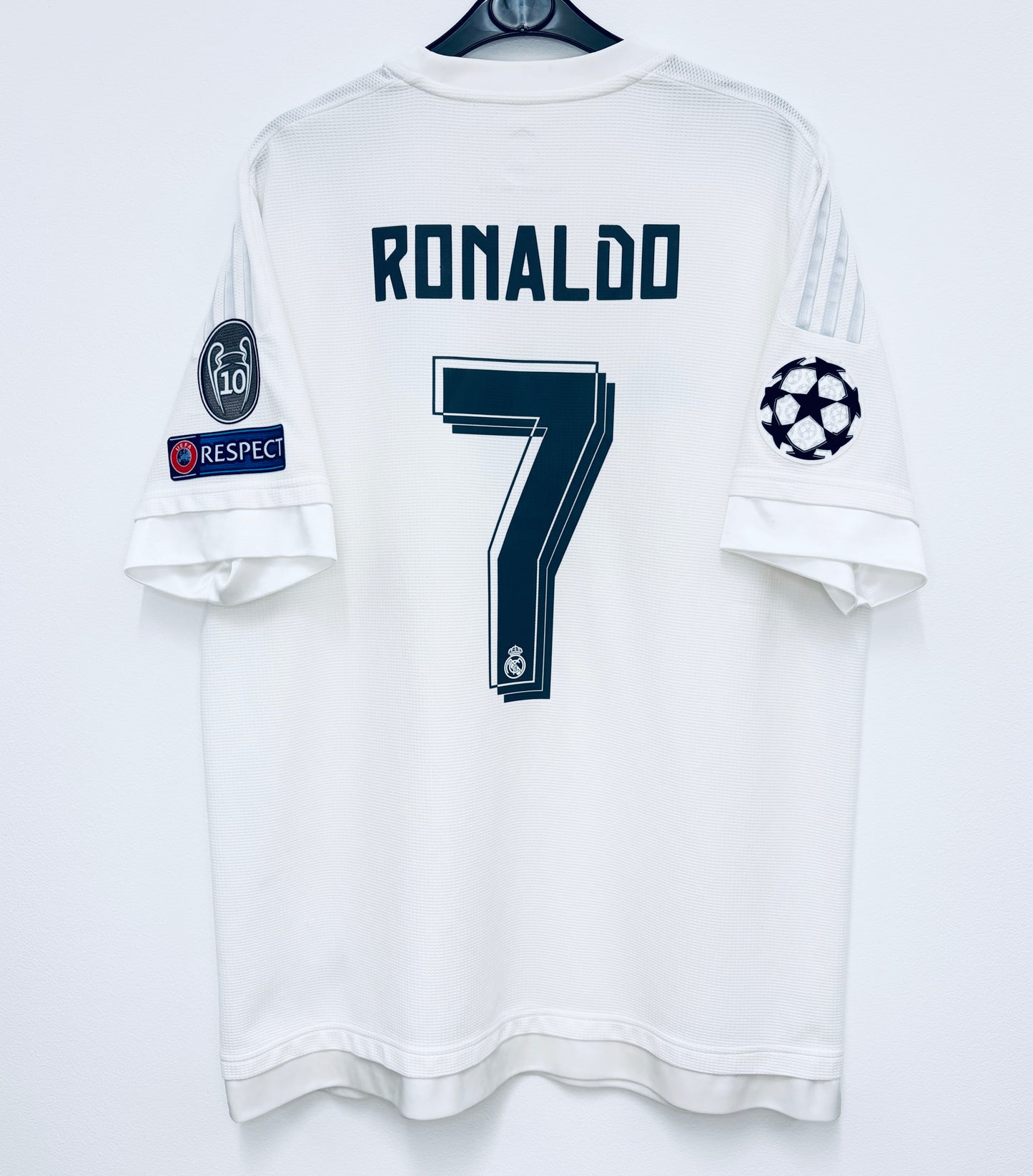 2015 2016 Real Madrid Adidas Home UCL FINAL Football Shirt RONALDO 7 Men's XL