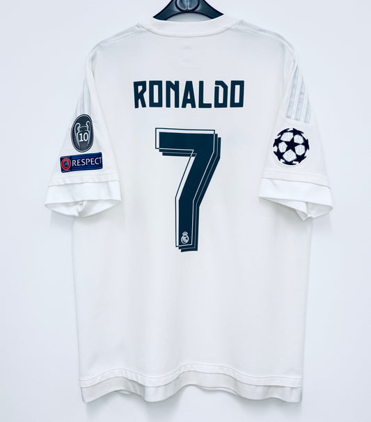 2015 2016 Real Madrid Adidas Home UCL FINAL Football Shirt RONALDO 7 Men's XL