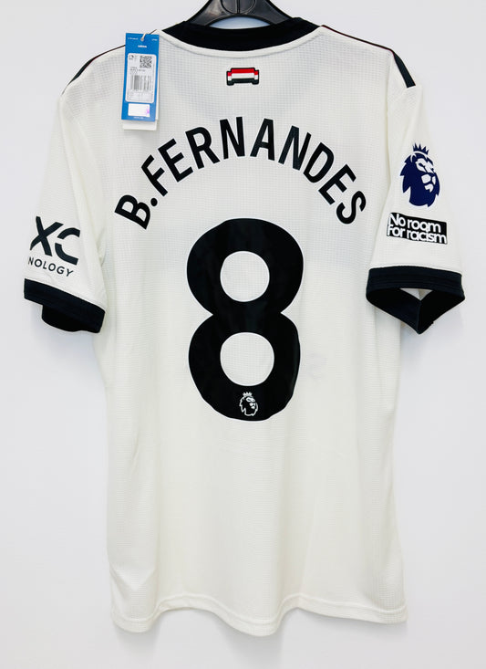 BNWT 2024 2025 Manchester United Adidas Authentic 3RD Football Shirt B.FERNANDES 8 Men's Large