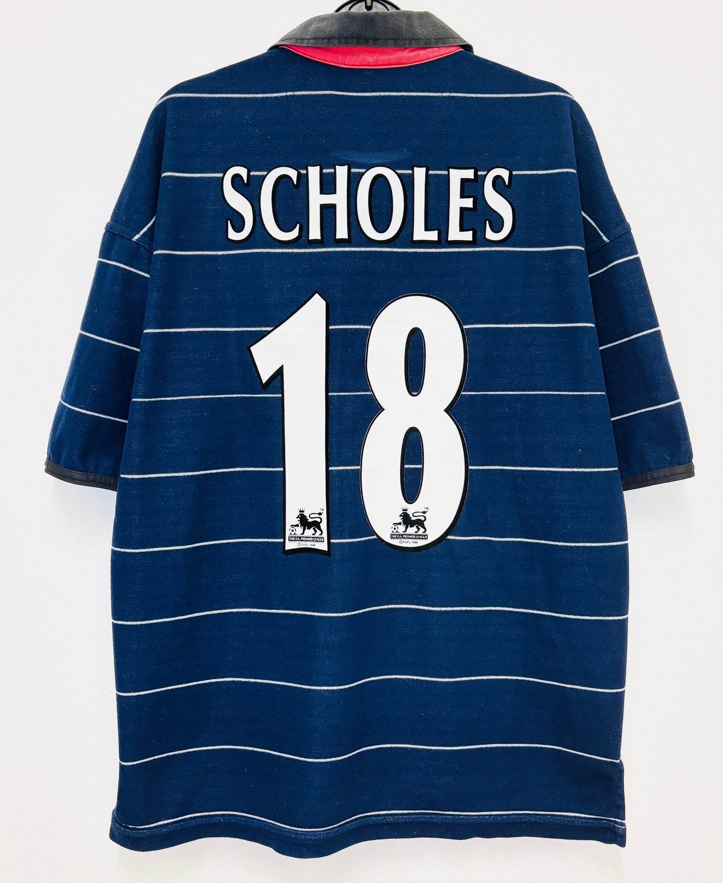 1999 2000 Manchester United Umbro Away Football Shirt SCHOLES 18 Men's Large