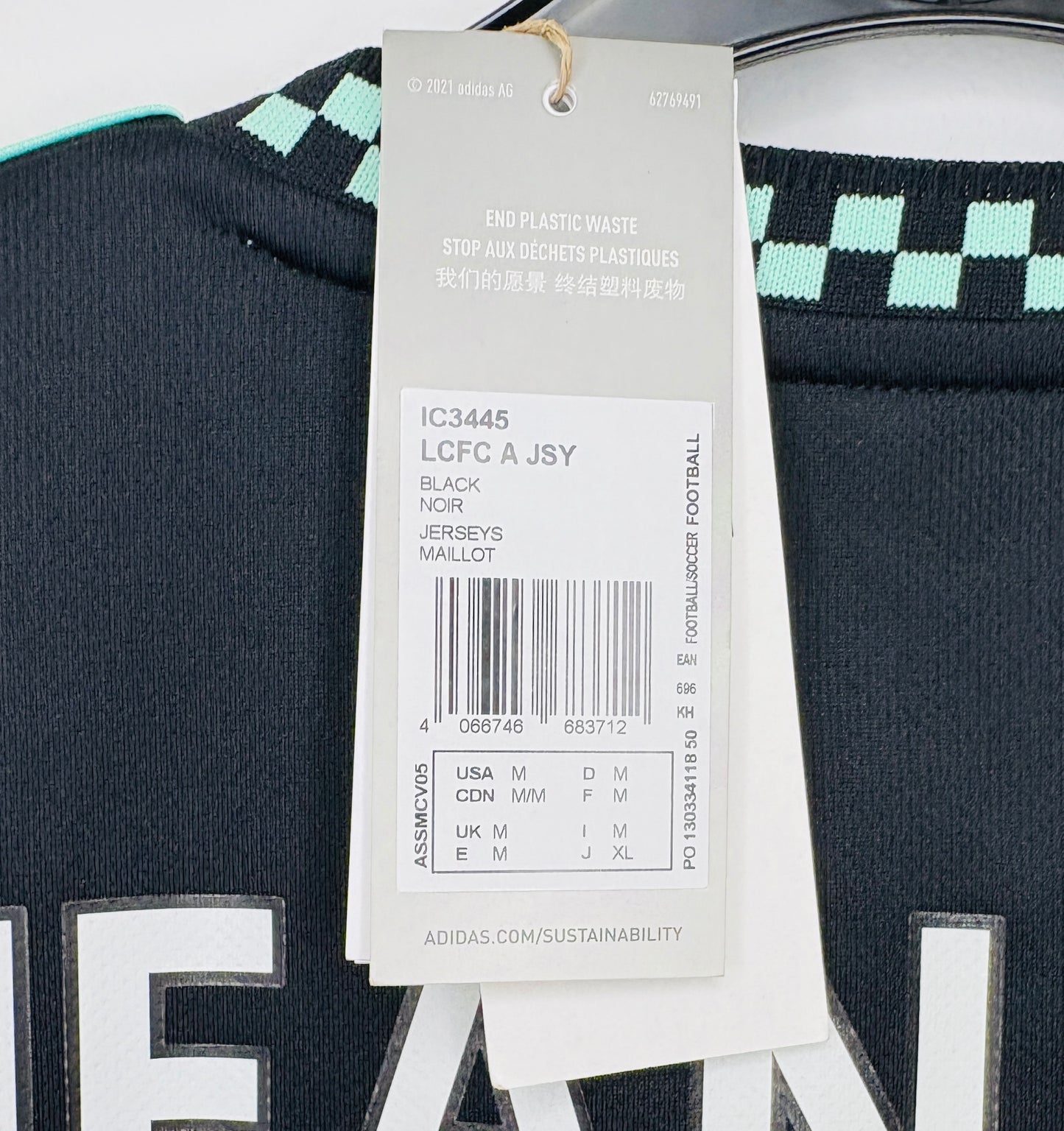 BNWT 2022 2023 Leicester City Adidas Away Football Shirt IHEANACHO 14 Men's Medium