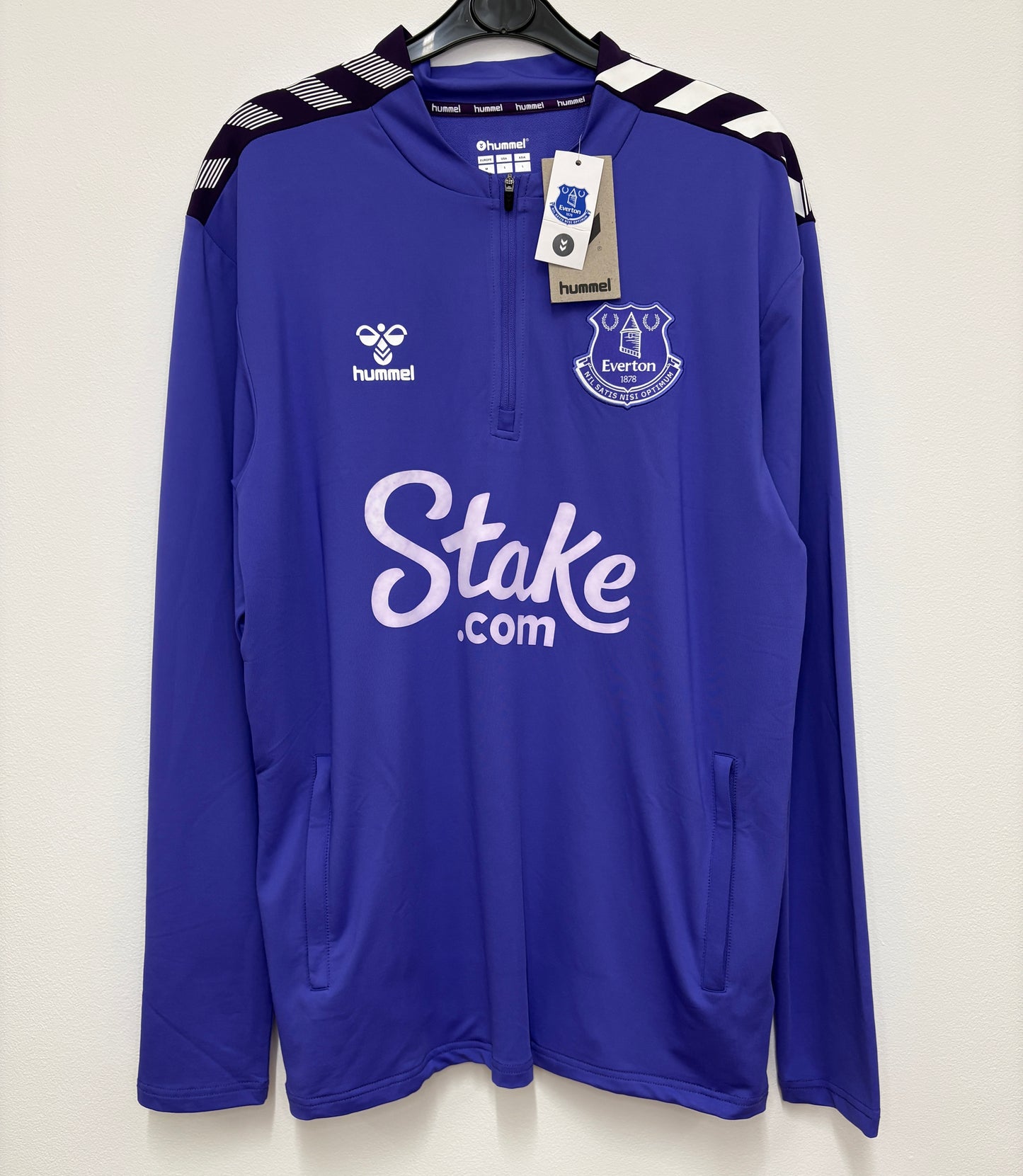 BNWT 2022 2023 Everton Hummel 1/4 Zip Football Training Top Men's Medium