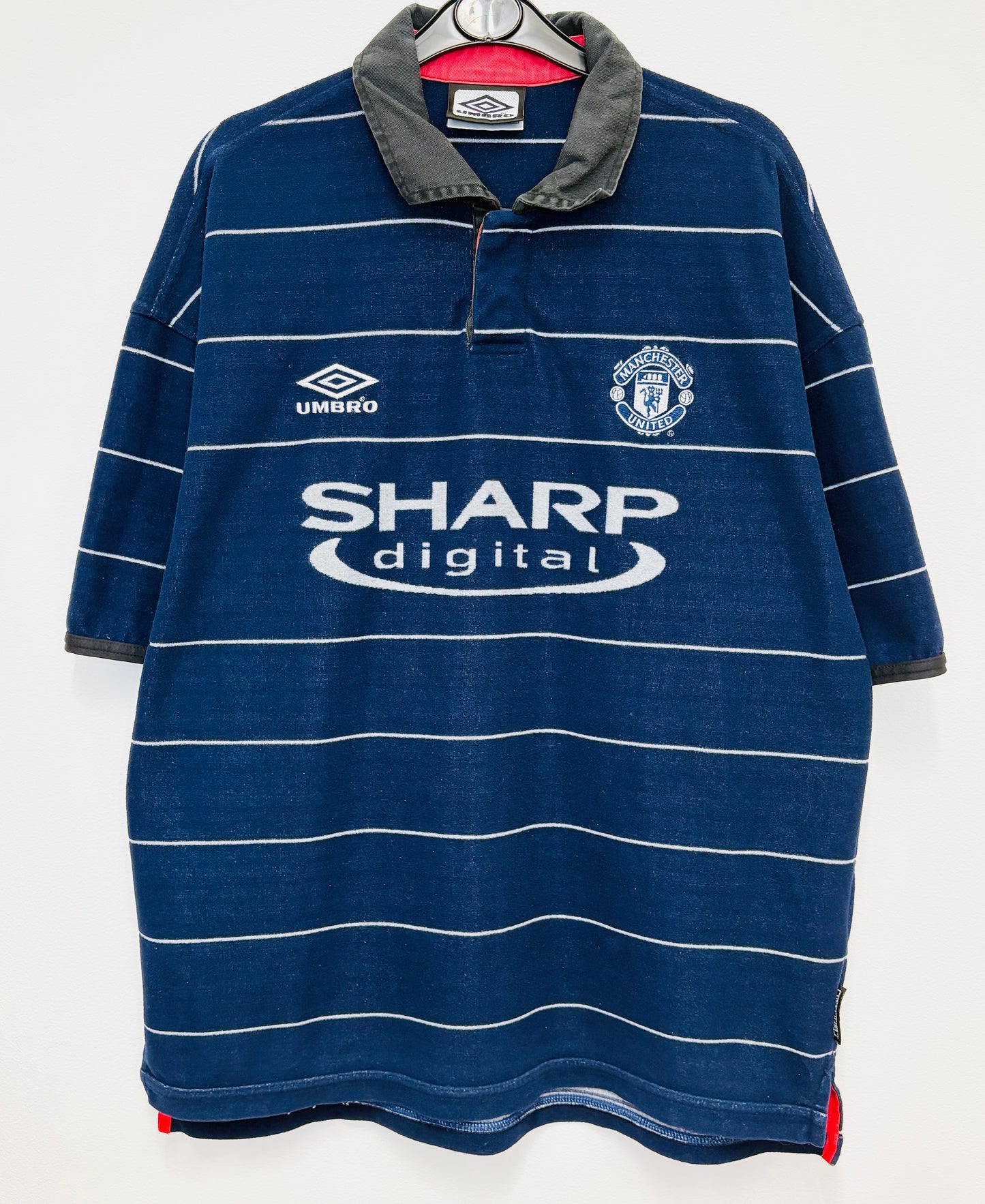 1999 2000 Manchester United Umbro Away Football Shirt SCHOLES 18 Men's Large