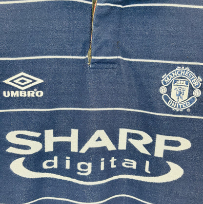 1999 2000 Manchester United Umbro Away Football Shirt SCHOLES 18 Men's Large