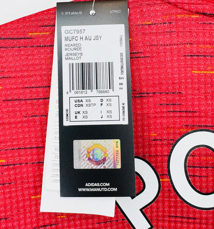 BNWT 2020 2021 Manchester United Adidas Player Spec Home Football Shirt POGBA 6 Men's XS