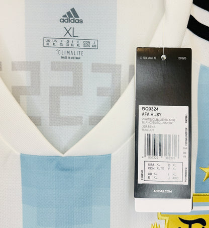 BNWT 2018 2019 Argentina Adidas Home Football Shirt MESSI 10 Men's XL