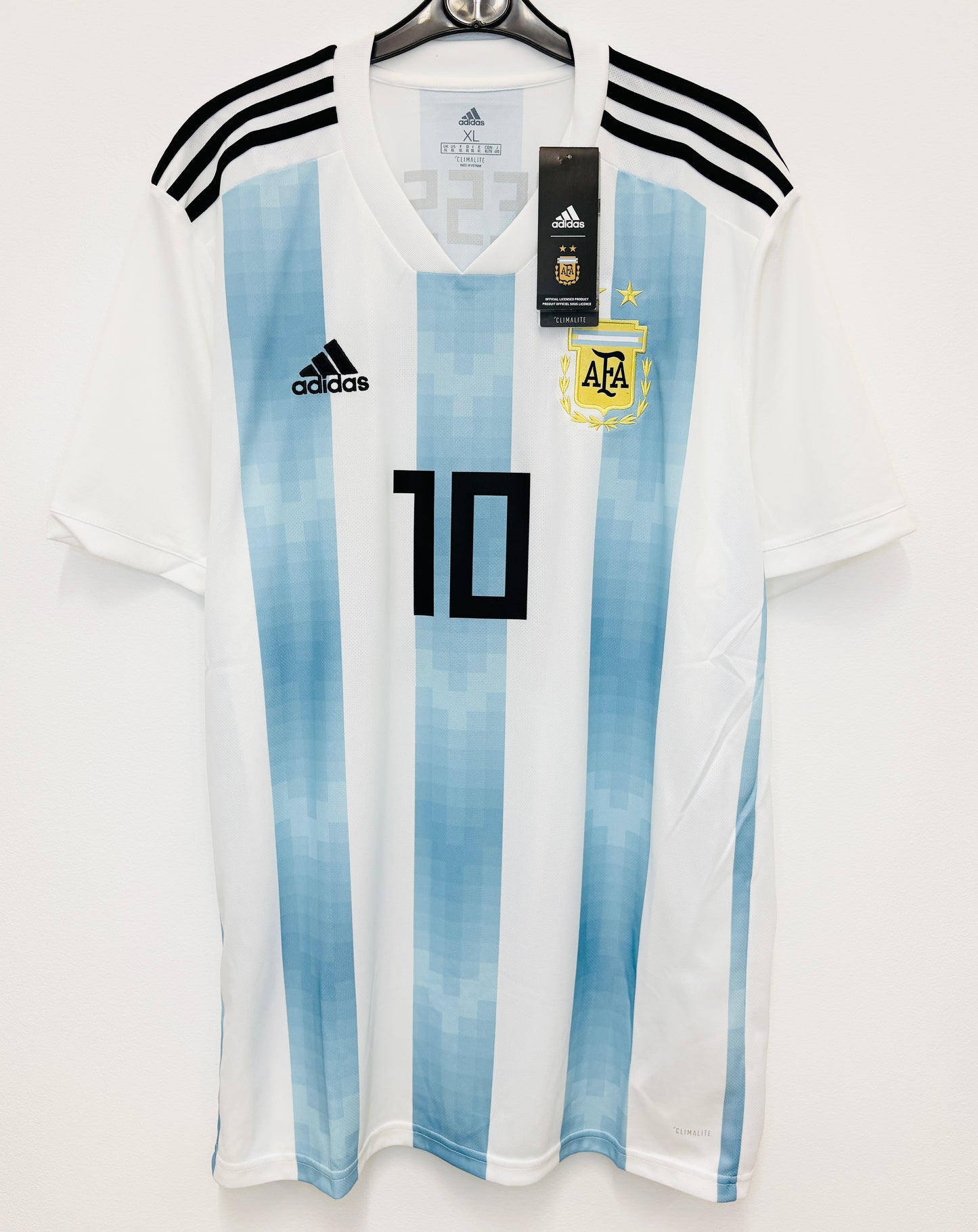 BNWT 2018 2019 Argentina Adidas Home Football Shirt MESSI 10 Men's XL