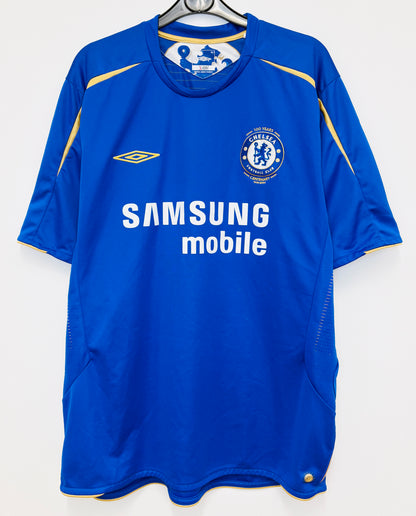 2005 2006 Chelsea Umbro Home Football Shirt DROGBA 15 Mens XL