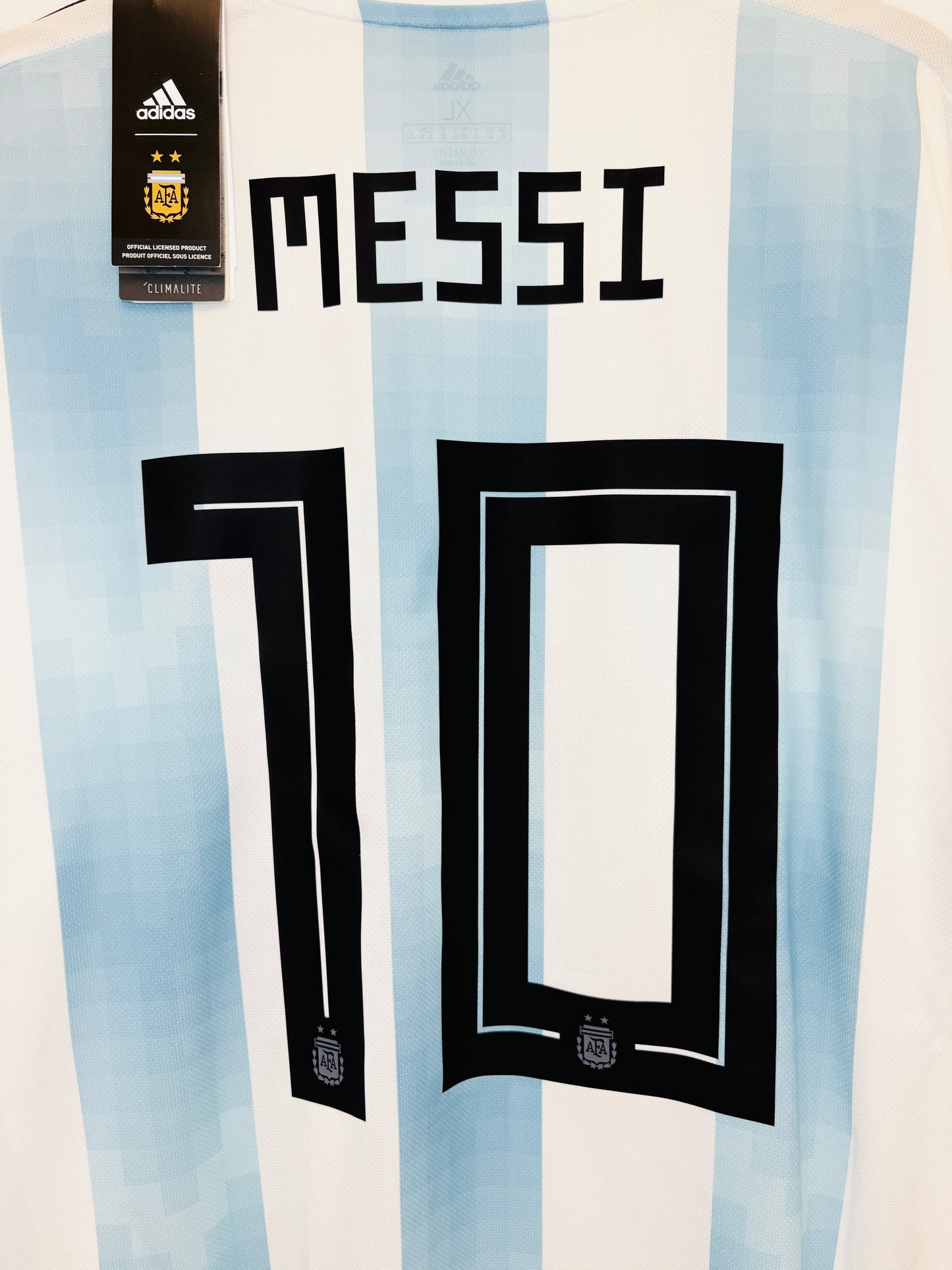 BNWT 2018 2019 Argentina Adidas Home Football Shirt MESSI 10 Men's XL
