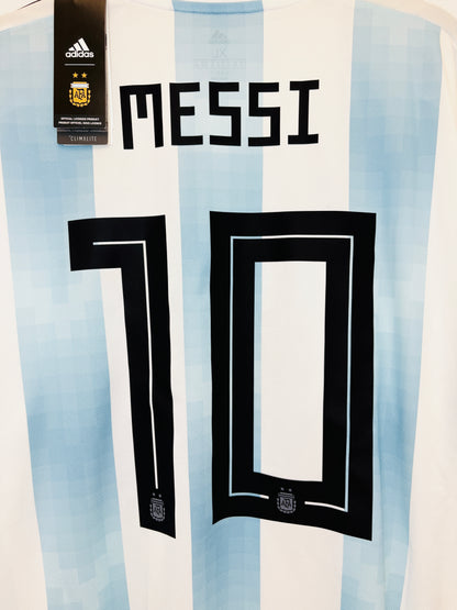 BNWT 2018 2019 Argentina Adidas Home Football Shirt MESSI 10 Men's XL