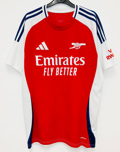 2024 2025 Arsenal Adidas Home Football Shirt RICE 41 Men's Large