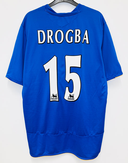 2005 2006 Chelsea Umbro Home Football Shirt DROGBA 15 Mens XL