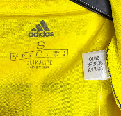 BNWT 2018 2019 Sweden Adidas Home Football Shirt BERG 9 Men's Small
