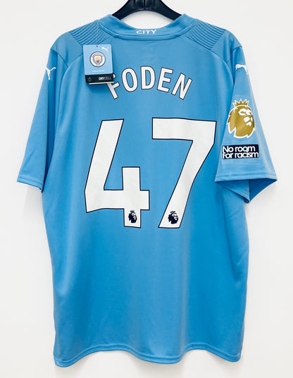 BNWT 2023 2024 Manchester City Puma Home Football Shirt FODEN 47 Men's XL