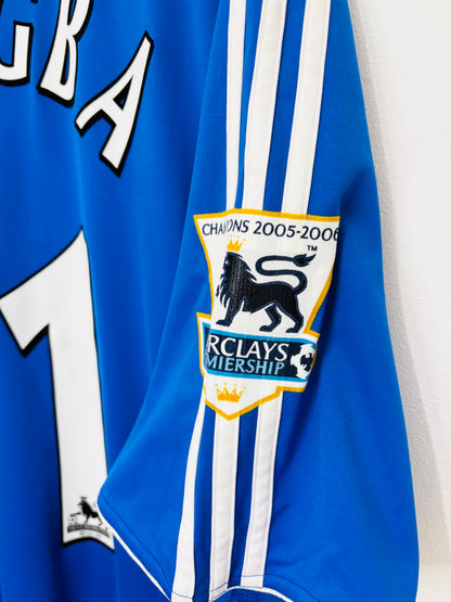 2006 2007 Chelsea Adidas Home Football Shirt DROGBA 11 Mens XL