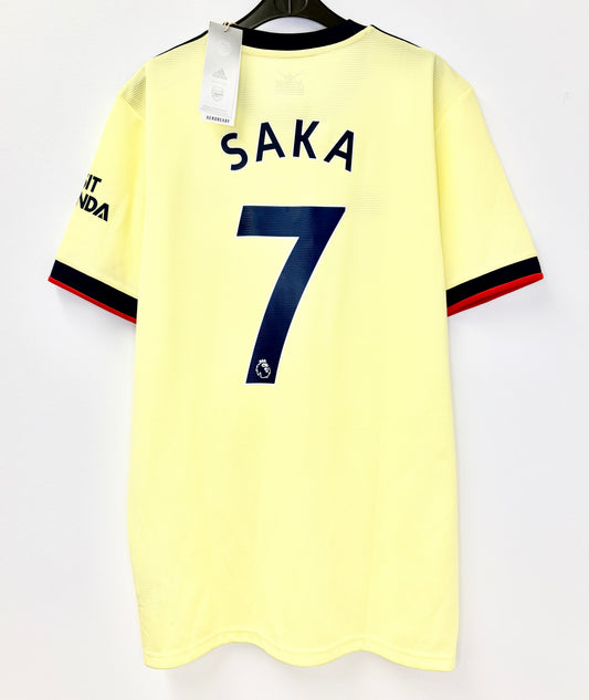 BNWT 2021 2022 Arsenal Adidas Away Football Shirt SAKA 7 Men's Large