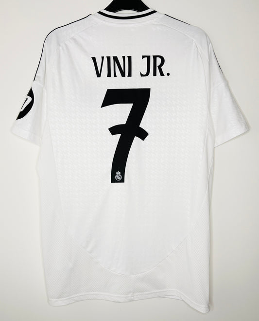2024 2025 Real Madrid Adidas Home Football Shirt VINI JR 7 Men's Medium